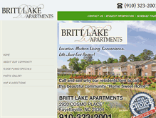 Tablet Screenshot of brittlakeapartments.com